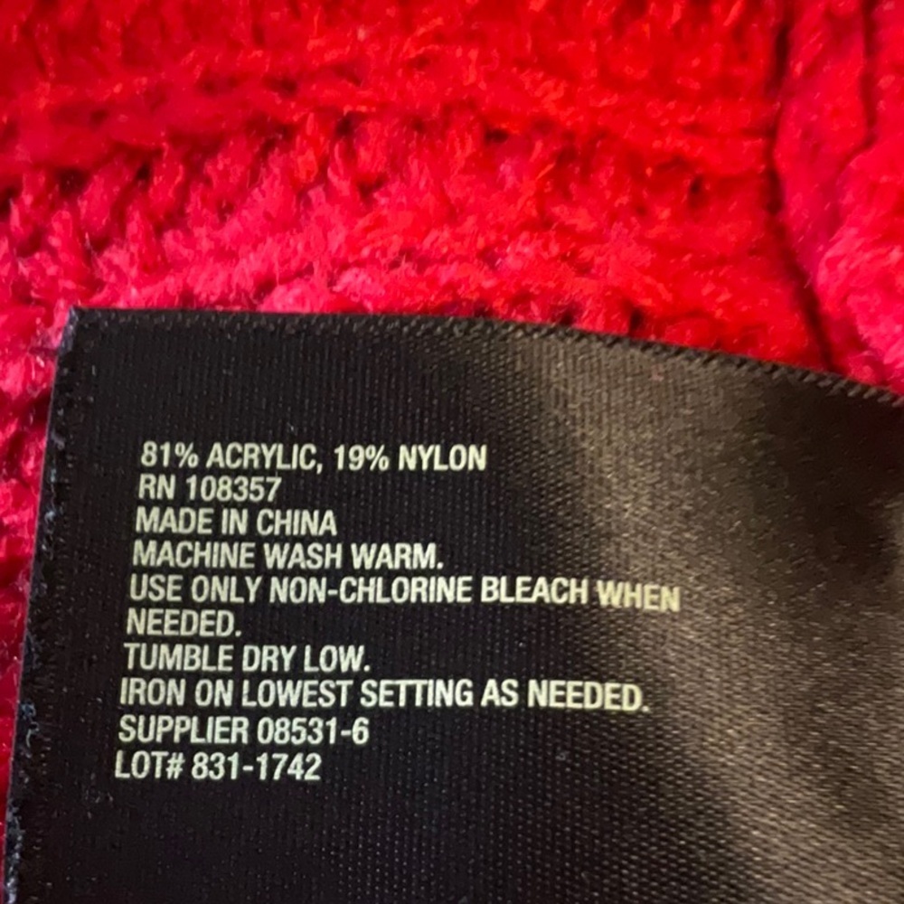 Worthington Red Crew Neck Sweater - Picture 7 of 7